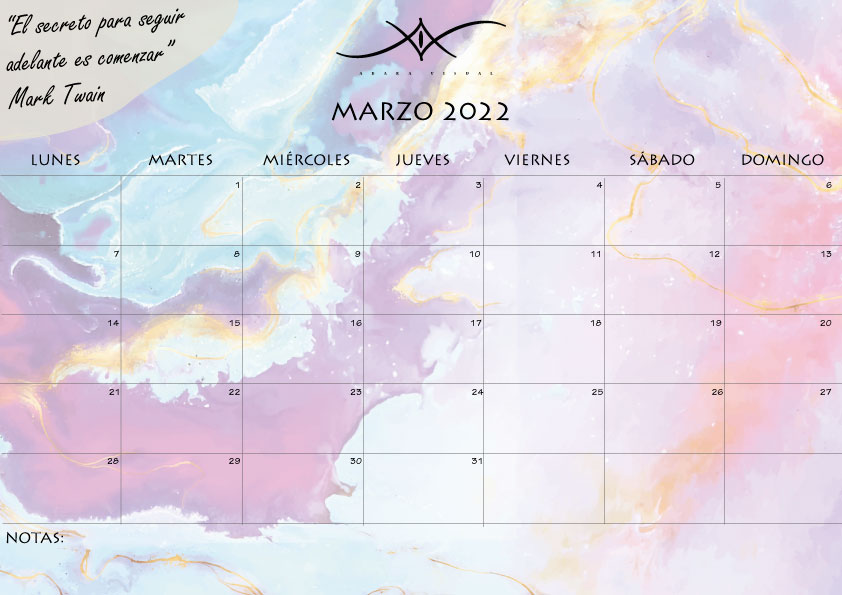 calendario marzo 2022