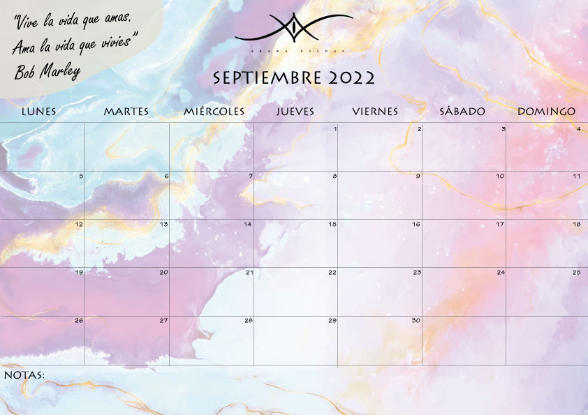 calendario septiembre 2022 de adara visual