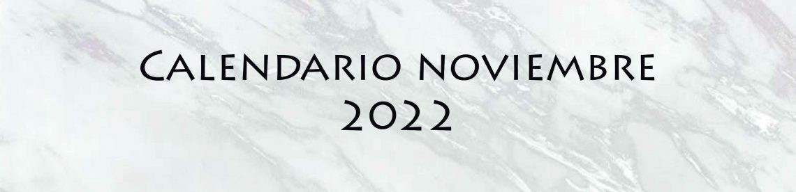 Calendario noviembre 2022 de adara visual